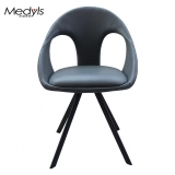 Medyls - Frame Upholstered with PU Dining Chair for Dining Furniture Chairs American Fire Retardant Mail Packing Metal Home Furniture DINING CHAIR (2)