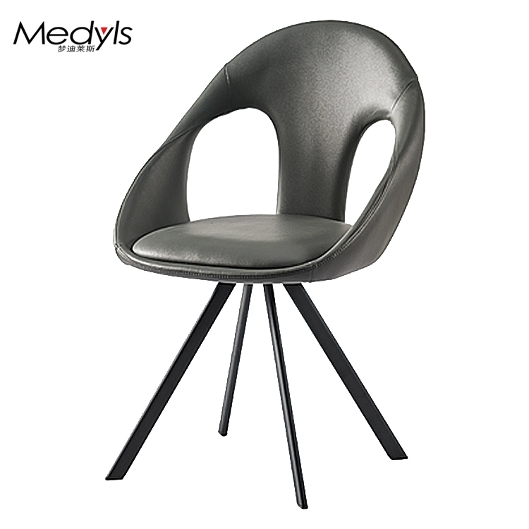 Medyls - Frame with PU for Dining Factory Outlet OEM ODM Dining Room Chairs 180-degree Turning Metal Modern European Market Good Price DINING CHAIR (2)