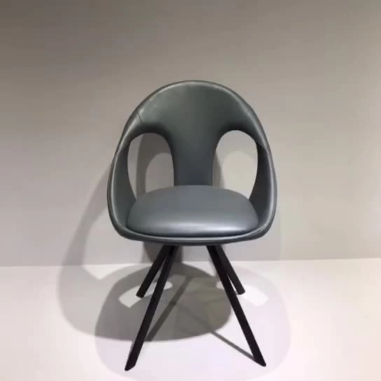 Medyls - Frame with PU for Dining Factory Outlet OEM ODM Dining Room Chairs 180-degree Turning Metal Modern European Market Good Price DINING CHAIR