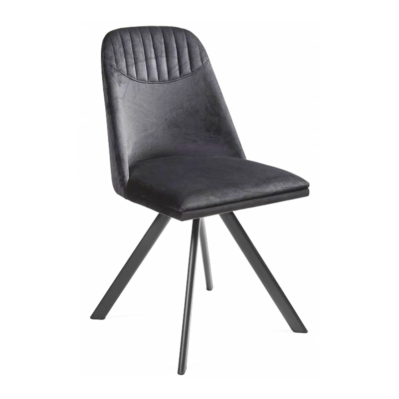 Medyls - High Quality Fabric PU Velvet Seat & 180 Swivel Chair For Dining Room Hotel Factory Hot Sale Modern Design DINING CHAIR (7)