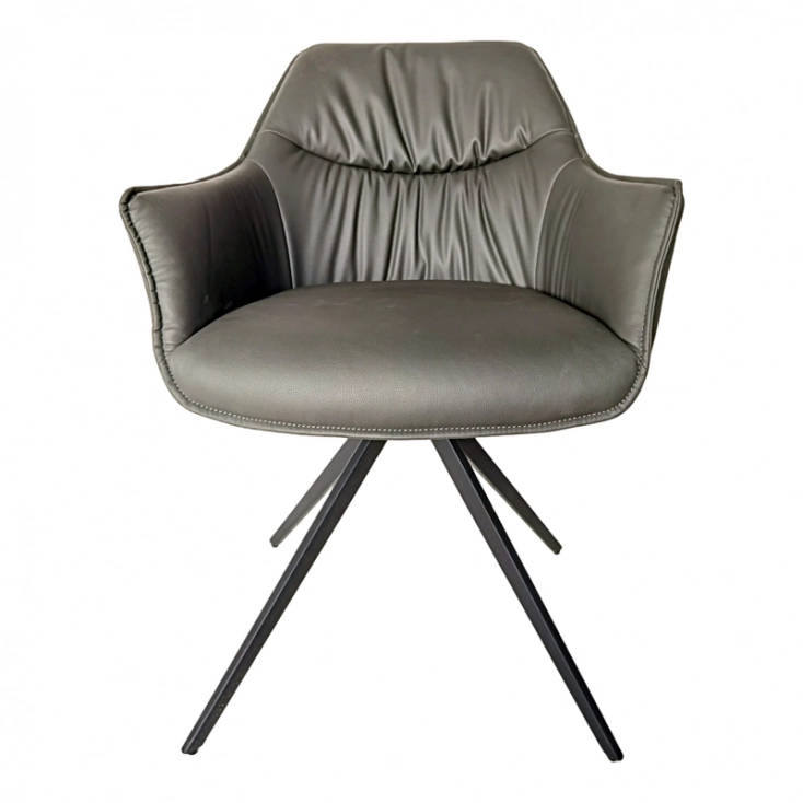 Medyls - Home Furniture Coffee Hotel Luxury Upholstered Soft Back Velvet Fabric Dining Chair With Metal Legs DINING CHAIR