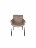 Medyls - Home Furniture Coffee Hotel Luxury Upholstered Soft Back Velvet Fabric Dining Chair With Metal Legs DINING CHAIR (2)