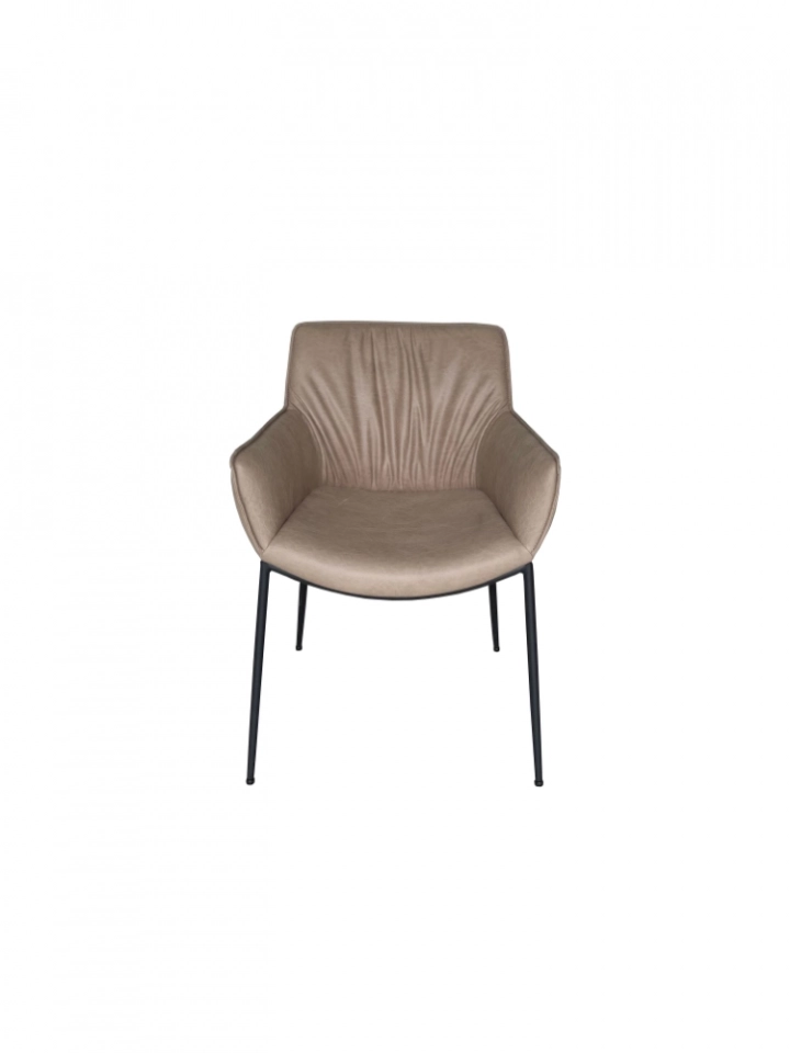 Medyls - Home Furniture Coffee Hotel Luxury Upholstered Soft Back Velvet Fabric Dining Chair With Metal Legs DINING CHAIR (2)