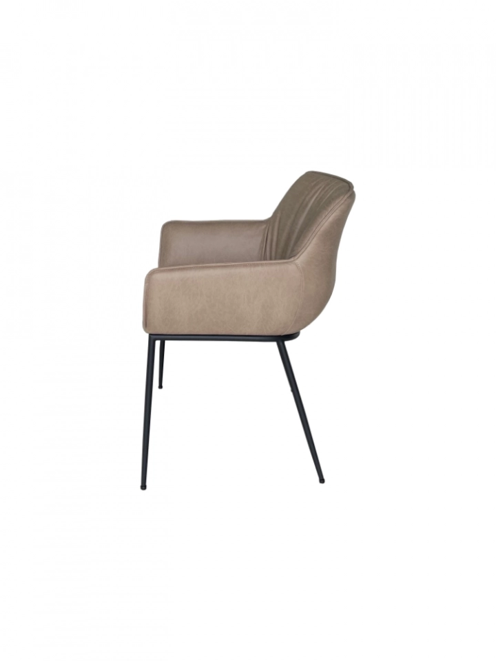 Medyls - Home Furniture Coffee Hotel Luxury Upholstered Soft Back Velvet Fabric Dining Chair With Metal Legs DINING CHAIR (3)