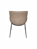 Medyls - Home Furniture Coffee Hotel Luxury Upholstered Soft Back Velvet Fabric Dining Chair With Metal Legs DINING CHAIR (5)