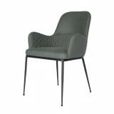 Medyls - Hot Sale Living Chair Green Fabric Upholstered Luxury Design Armless Comfortable Dining Chairs Hot Sales Dining Room Furniture DINING CHAIR (6) Medyls - Hot Sale Living Chair Green Fabric Upholstered Luxury Design Armless Comfortable Dining Chairs Hot Sales Dining Room Furniture DINING CHAIR (6)