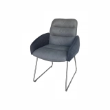 Medyls - Living Room Bedroom Furniture Modern Fabric/velvet/pu Seat Bag&sandy Black Dining Chair Velvet Powder Coating Lounge Chair DINING CHAIR