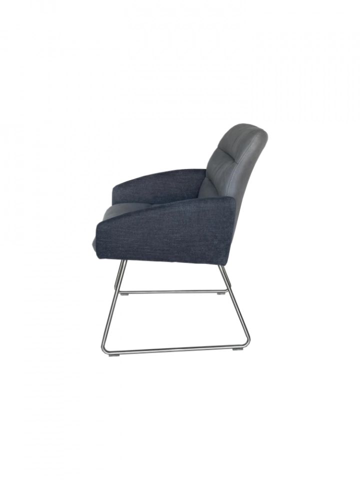 Medyls - Living Room Bedroom Furniture Modern Fabric/velvet/pu Seat Bag&sandy Black Dining Chair Velvet Powder Coating Lounge Chair DINING CHAIR (4)