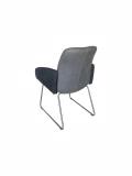 Medyls - Living Room Bedroom Furniture Modern Fabric/velvet/pu Seat Bag&sandy Black Dining Chair Velvet Powder Coating Lounge Chair DINING CHAIR (6)