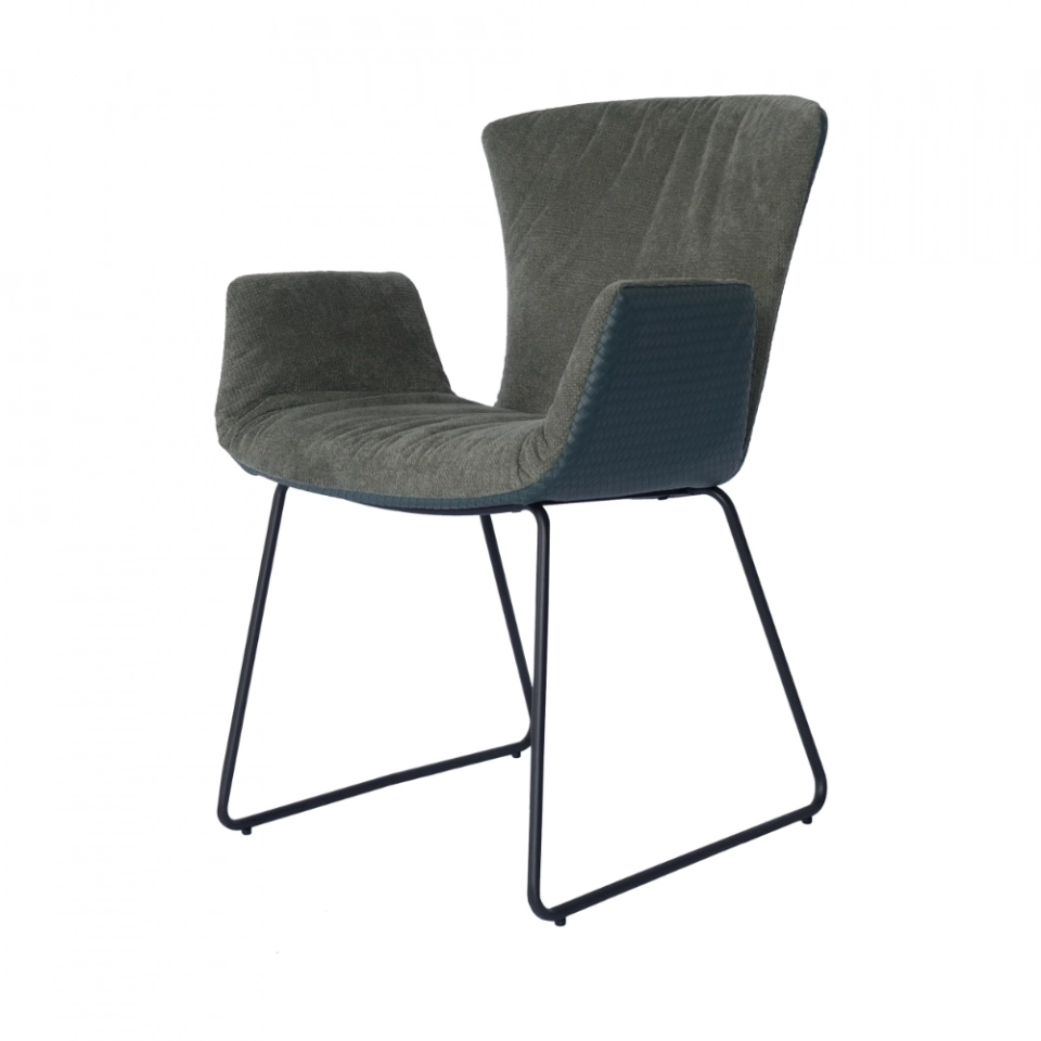 Medyls - Luxury Fabric Velvet Arm Peacock Leisure Lounge Accent Chair Modern Furniture Leather Armchair Living Room Chair Dining Chair DINING CHAIR