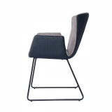 Medyls - Luxury Grey Fabric&Blue PU Arm Peacock Leisure Lounge Accent Chair Modern Furniture Leather Armchair Living Room Chair DINING CHAIR (3) Medyls - Luxury Grey Fabric&Blue PU Arm Peacock Leisure Lounge Accent Chair Modern Furniture Leather Armchair Living Room Chair DINING CHAIR (3)