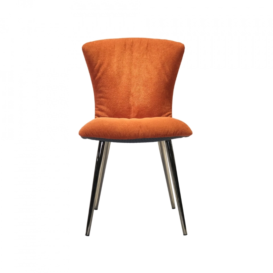 Medyls - Luxury Orange Fabric PU Seat Leisure Lounge Accent Chair Modern Furniture Leather Chair Living Room Chair DINING CHAIR (2) Medyls - Luxury Orange Fabric PU Seat Leisure Lounge Accent Chair Modern Furniture Leather Chair Living Room Chair DINING CHAIR (2)