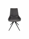 Medyls - Luxury Restaurant Dinning Room Furniture Modern Arm Fabric Velvet Dining Chairs With Metal Legs DINING CHAIR (2)