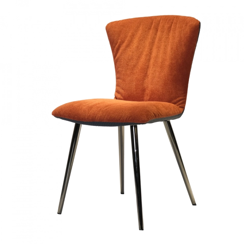Medyls - Luxury Velvet Fabric PU Seat Leisure Lounge Accent Chair Modern Furniture Leather Chair Living Room Chair DINING CHAIR (2)