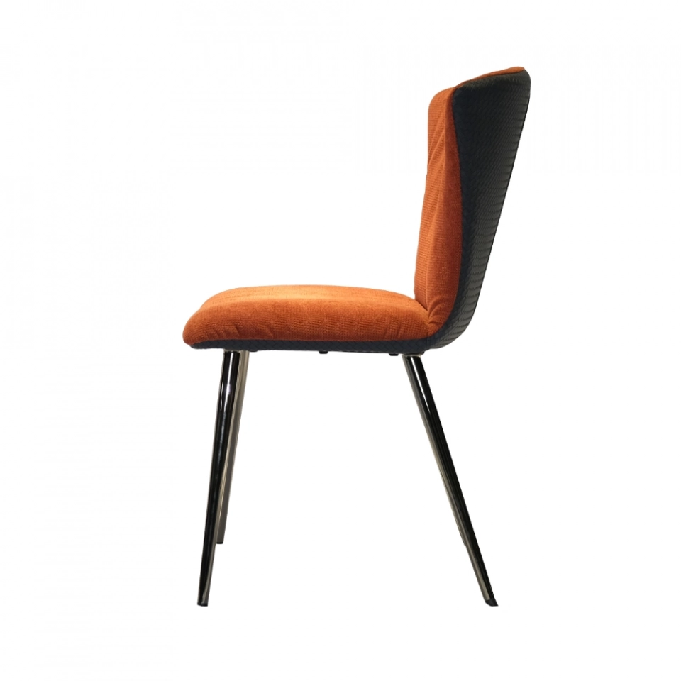 Medyls - Luxury Velvet Fabric PU Seat Leisure Lounge Accent Chair Modern Furniture Leather Chair Living Room Chair DINING CHAIR (3)
