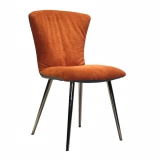 Medyls - Luxury Velvet Fabric PU Seat Leisure Lounge Accent Chair Modern Furniture Leather Chair Living Room Chair DINING CHAIR (4)