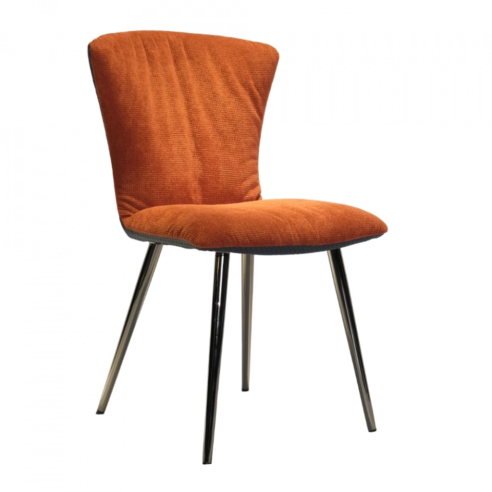 Medyls - Luxury Velvet Fabric PU Seat Leisure Lounge Accent Chair Modern Furniture Leather Chair Living Room Chair DINING CHAIR (4)
