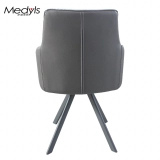 Medyls - Modern 180-degree Turning Metal Frame With Grey PU Armchair For Dining Factory Outlet Vietnam Market Hot Sales DINING CHAIR (5) Medyls - Modern 180-degree Turning Metal Frame With Grey PU Armchair For Dining Factory Outlet Vietnam Market Hot Sales DINING CHAIR (5)