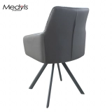 Medyls - Modern 180-degree Turning Metal Frame With PU Armchair For Dining Factory Outlet Vietnam Market Hot Sales DINING CHAIR (3)