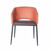 Medyls - Modern Armrest Backrest And Seat Bag Are Different Colors Sandy Black Powder Coating Dining Chair Factory Outlet Hot Sale DINING CHAIR