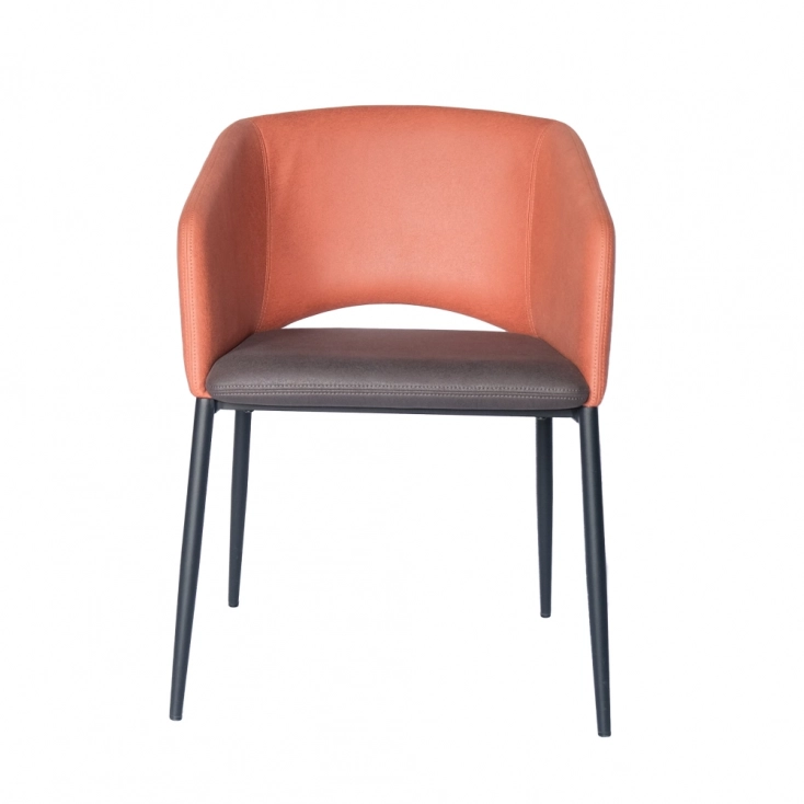 Medyls - Modern Armrest Backrest And Seat Bag Are Different Colors Sandy Black Powder Coating Dining Chair Factory Outlet Hot Sale DINING CHAIR