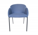 Medyls - Modern Fabric&Sandy Black Powder Coating Restaurant Dining Room Chairs DINING CHAIR (3)