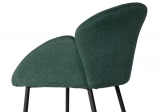 Medyls - Modern Fabric&Sandy Black Powder Coating Restaurant Dining Room Chairs DINING CHAIR (4)
