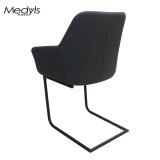 Medyls - Modern Fabric/Velvet/PU Seat Bag&Sandy Black Powder Coating Lounge Chair Living Room Bedroom Furniture Factory Outlet Hot Sale DINING CHAIR (4)