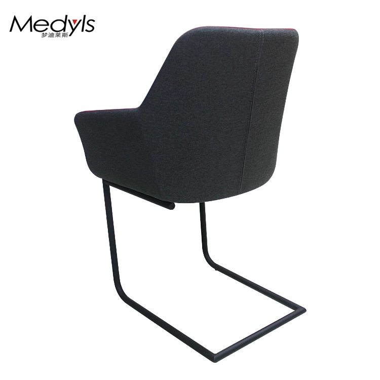 Medyls - Modern Fabric/Velvet/PU Seat Bag&Sandy Black Powder Coating Lounge Chair Living Room Bedroom Furniture Factory Outlet Hot Sale DINING CHAIR (4)