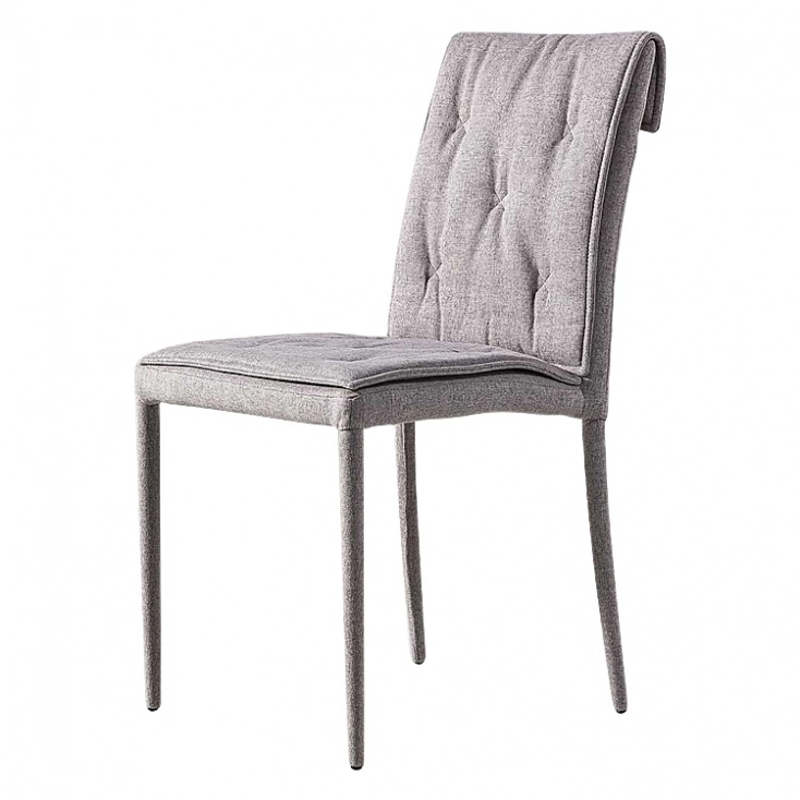 Medyls - Modern Good Quality Buff PU Cover Metal Four Legs Upholstery For Dining Room Chair Factory Wholesales Japanese Market Hot Sale DINING CHAIR