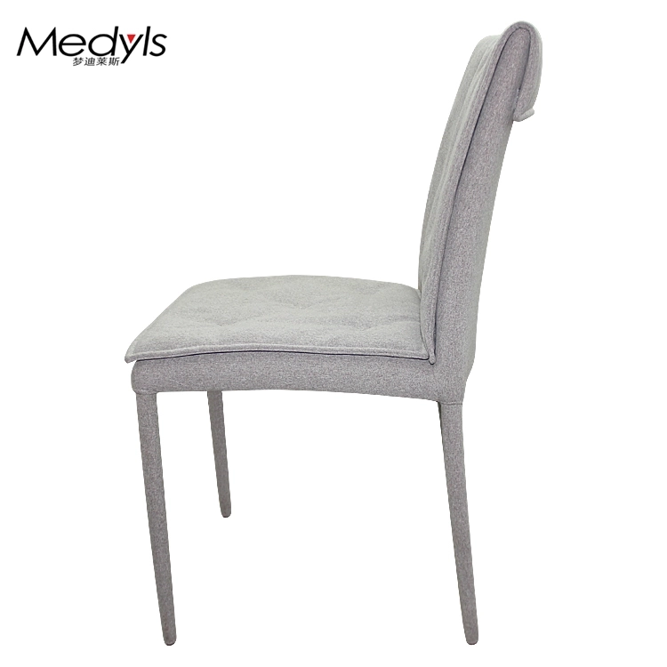 Medyls - Modern Good Quality Buff PU Cover Metal Four Legs Upholstery For Dining Room Chair Factory Wholesales Japanese Market Hot Sale DINING CHAIR (2)