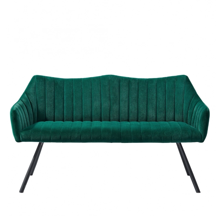 Medyls - Modern Green Velvet Seat &sany Black Frame Dining Chair Living Room Bedroom Furniture Home Furniture Metal Fashion DINING BENCH