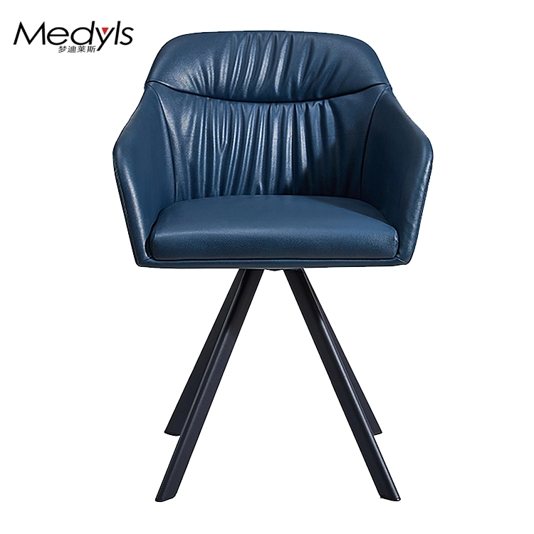 Medyls - Modern Italian KD Design 180 Degree Self-Turning Function Metal Frame DINING CHAIR (2)