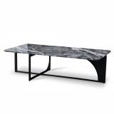 Medyls - Modern Marbling Square Tea Table Sofa Side Simple Wrought Steel Coffee Table European Style DINING TABLE