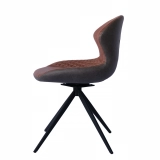 Medyls - Modern New Design 180 Degree Self-Reture Swivel &Brown Fabric Dining Chair For Conference Room DINING CHAIR (4)