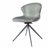 Medyls - Modern New Design 180 Degree Self-Reture Swivel&PU Velvet Fabric Dining Chair For Restaurant Factory Outlet Hot Sales DINING CHAIR