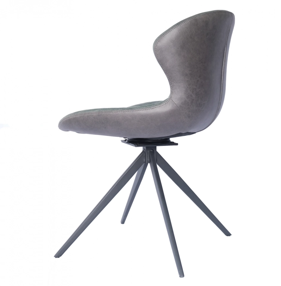 Medyls - Modern New Design 180 Degree Self-Reture Swivel&PU Velvet Fabric Dining Chair For Restaurant Factory Outlet Hot Sales DINING CHAIR (5)