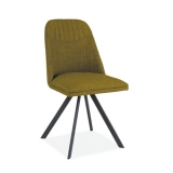 Medyls - Modern New Design Armchair For Restaurant Blue Fabric&Sandy Black Powder Coating Factory Outlet Hot Sales DINING CHAIR
