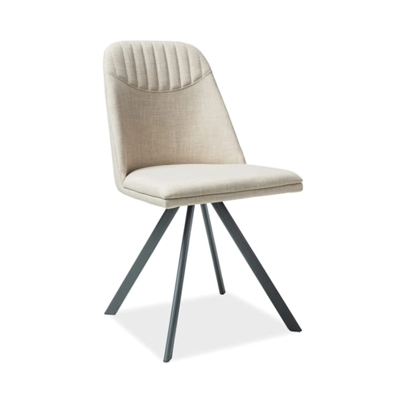 Medyls - Modern New Design Armchair For Restaurant Blue Fabric&Sandy Black Powder Coating Factory Outlet Hot Sales DINING CHAIR (2)