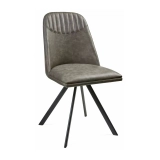 Medyls - Modern New Design Armchair For Restaurant Blue Fabric&Sandy Black Powder Coating Factory Outlet Hot Sales DINING CHAIR (3)