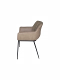 Medyls - Modern New Design Armchair For Restaurant Green Fabric&Sandy Black Powder Coating Factory Outlet Hot Sales DINING CHAIR (4)