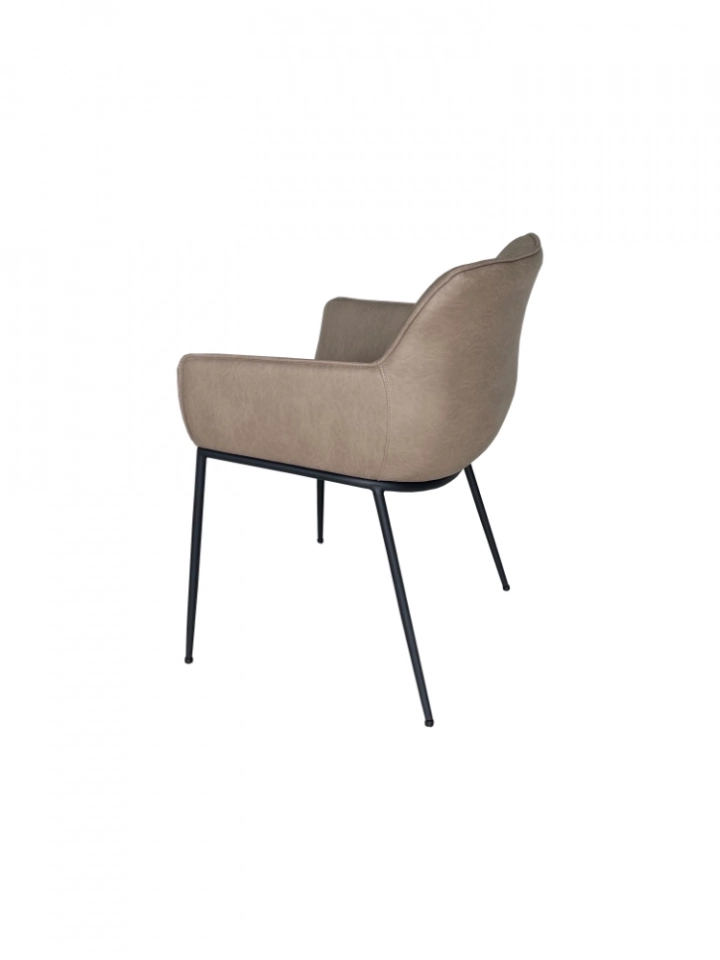 Medyls - Modern New Design Armchair For Restaurant Green Fabric&Sandy Black Powder Coating Factory Outlet Hot Sales DINING CHAIR (5)