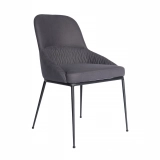 Medyls - Modern New Design Armchair For Restaurant Green Fabric&Sandy Black Powder Coating Factory Outlet Hot Sales DINING CHAIR