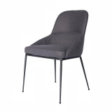 Medyls - Modern New Design Armchair For Restaurant Green Fabric&Sandy Black Powder Coating Factory Outlet Hot Sales DINING CHAIR (2)