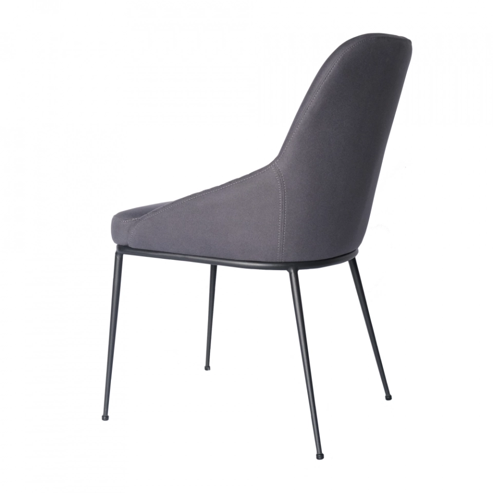 Medyls - Modern New Design Armchair For Restaurant Green Fabric&Sandy Black Powder Coating Factory Outlet Hot Sales DINING CHAIR (3)