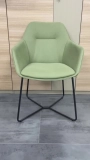 Medyls - Modern New Design Armchair For Restaurant Green Fabric&Sandy Black Powder Coating Factory Outlet Hot Sales DINING CHAIR Medyls - Modern New Design Armchair For Restaurant Green Fabric&Sandy Black Powder Coating Factory Outlet Hot Sales DINING CHAIR