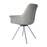Medyls - Modern New Design Armchair For Restaurant Yellow PU&Sandy Black Powder Coating With 180 Swivel Chair Factory Outlet Hot Sales DINING CHAIR (4)