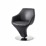 Medyls - Modern New Design Armchair Pu&aluminum Alloy for Restaurant Brown Dining Chair Dining Room Furniture Home Furniture Fashion DINING CHAIR Medyls - Modern New Design Armchair Pu&aluminum Alloy for Restaurant Brown Dining Chair Dining Room Furniture Home Furniture Fashion DINING CHAIR