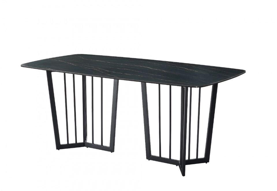 Medyls - Modern New Design Dining Table Porcelain Counter Tops&Iron Frames Adjust The Foot Plug For Restaurant Dining Room Home Furniture DINING TABLE (5)