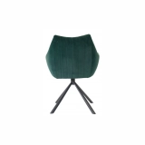 Medyls - Modern New Design Hight Quality Light Luxury Velvet PU Fabric Cushion Layer&Sandy Black Powder For Ballroom Lounge Swivel Chair DINING CHAIR (5)